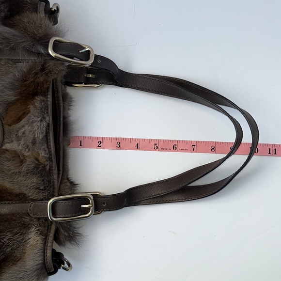 Authentic TOD’S G-Bag Easy Grande Tote/Handbag ~ in Brown Fox Fur - Picture 6 of 16